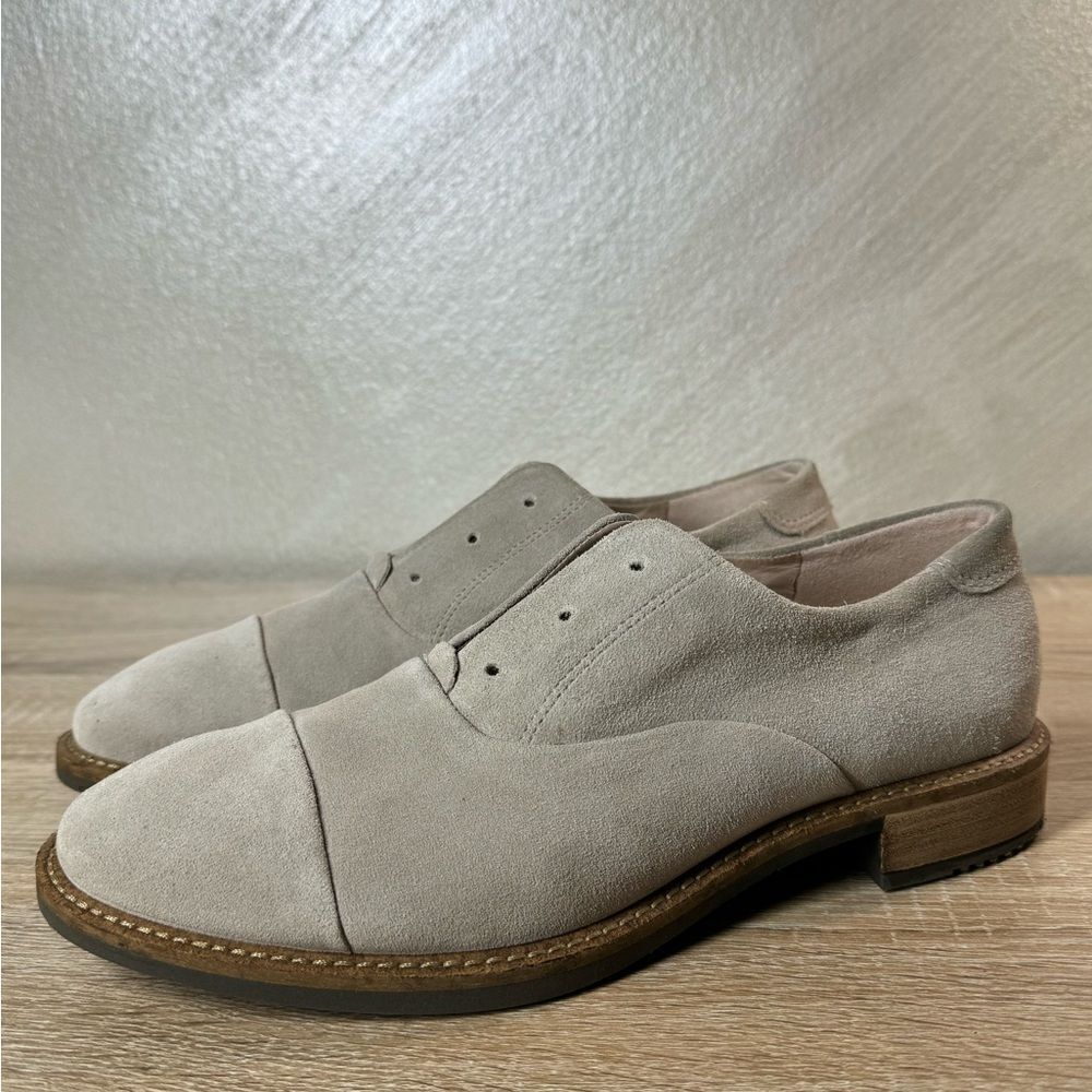 ECCO Santorelle Women EU39 US 8-8.5 Light Gray Suede Loafers Casual Shoes